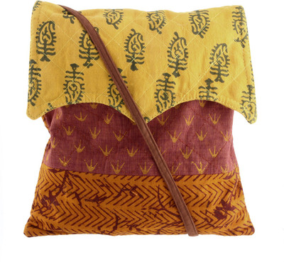 

TRIBES INDIA Girls Casual Multicolor Cotton Sling Bag