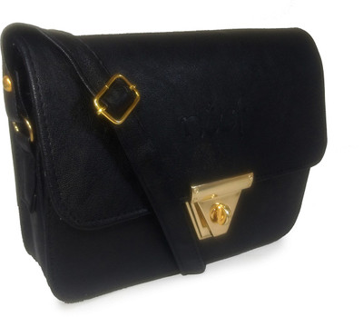 

Chalissa Girls Casual Black PU Sling Bag