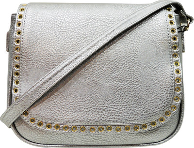 

Madame Exclusive Women Casual Silver Leatherette Sling Bag