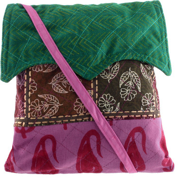 

TRIBES INDIA Girls Casual Multicolor Cotton Sling Bag