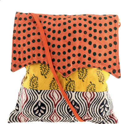 

TRIBES INDIA Girls Casual Multicolor Cotton Sling Bag