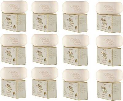 Oriflame Milk and Honey Bar Soap (Pack of 12)  (12 x 100 g)