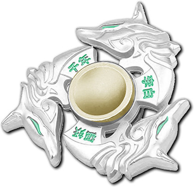 

Smart Fidget Tri Dragon New Chrome Colour Metal Hand Spinner Fidget Stress Reducer Anti Anxiety for Children / Adults(Silver)