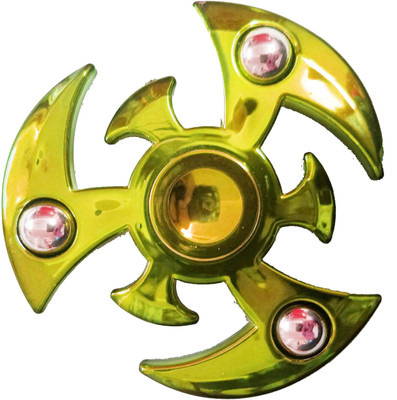 

Smart Fidget Tri Pointer Gold Beyblade Design Star Round Hand Spinner Fidget Stress Reducer Anti Anxiety for Children / Adults(Gold)