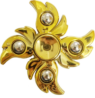 

Smart Fidget Special Golden Frill Flower Floral Design Hand Spinner Fidget Stress Reducer Anti Anxiety for Children / Adults(Gold)