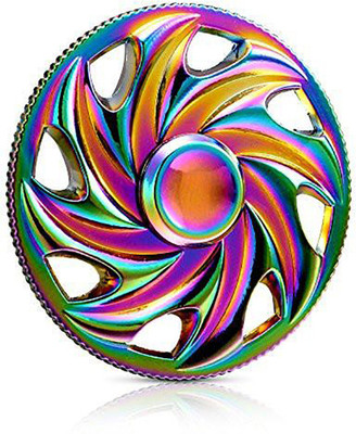 

Smart Fidget Rainbow Multi Colour Shining Small Hot Wheel UFO Metal Hand Spinner Fidget Stress Reducer Anti Anxiety for Children / Adults(Multicolor)