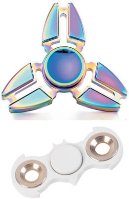 

S.Blaze FREE White Batman with Rainbow Colour 3 Arm Wings Action Fidget Spinner Toy for Kids & Adults(Multicolor)