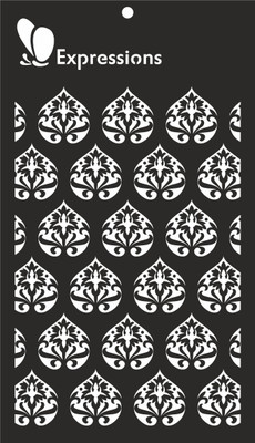 

expressions craft stamps EST6008 Hand made Design Stencil(Pack of 1, Art Sencil)