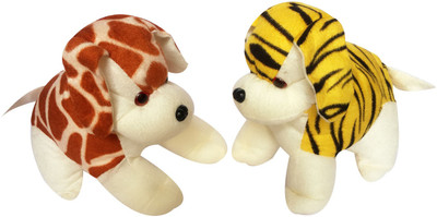 

Blue Birds Cute Puppy Pair - 9 cm(Multicolor)