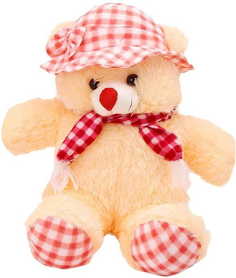 

Ktkashish Toys Cream & red Cap Teddy bear 70 Cm - 11 cm(Beige)