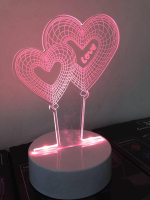 

SmarteMart 3D Night Lamp(25 cm, Clear)