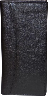 Style 98 Men Black Genuine Leather Wrist Wallet(16 Card Slots)