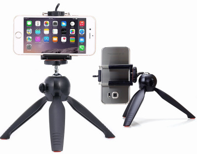 

SCORIA PHONE SINGLE PORTABLE TELEPHONE CAMERA CLIP STAND AND MINI SELFIE Tripod(Black, Supports Up to 700 g)