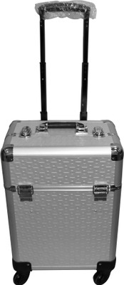 

Pride Star Unique to store cosmetic itmes Trolly Vanity Box(Silver)