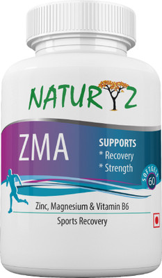 NATURYZ ZMA(Zinc, Magnesium Aspartate,Vitamin B6)Testosterone Booster & Sports Recovery(500 mg)