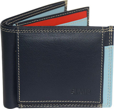 

EL MIO Men Blue Genuine Leather Wallet(12 Card Slots), Deep blue