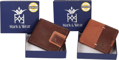 

Mark & Wear Men Multicolor Genuine Leather Wallet(7 Card Slots), Brown tan