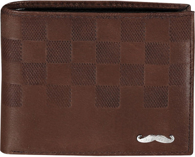 

Swag Men Brown Genuine Leather Wallet(11 Card Slots)