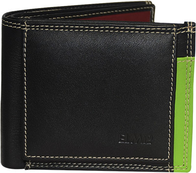 

EL MIO Men Black Genuine Leather Wallet(12 Card Slots)