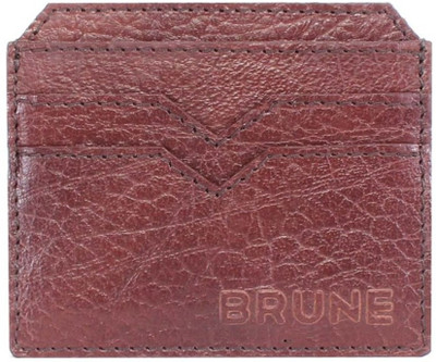 

Brune Men Maroon Genuine Leather Card Holder(5 Card Slots)