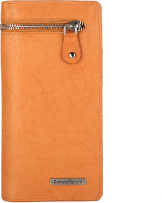 

curewe kerien Women Tan Genuine Leather Wrist Wallet(12 Card Slots)