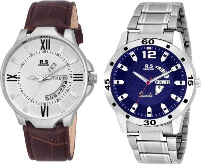 R S Original DIWALI DHAMAKA OFFER DATE & TIME BOYS WHITE & BLUE RSO-128 SERIES Watch  - For Men   Watches  (R S Original)