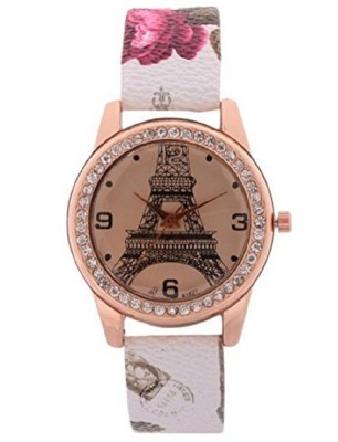Zillion Eiffel Tower Print Dial White Printed Strap Watch  - For Women   Watches  (Zillion)