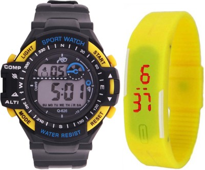 Jack Klein Yellow Digital led Watch And Yellow Digital Led Watch  - For Men   Watches  (Jack Klein)