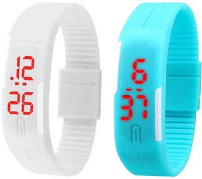 Jack Klein 2 Different Colors White & Skyblue Digital Led Watch  - For Boys & Girls   Watches  (Jack Klein)