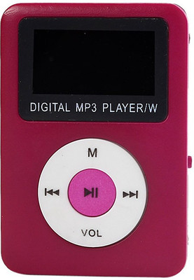 

Technomart LCD Screen Metal Mini Clip MP3 Player with Micro TF/SD Slot & FM Radio with Earphone and USB Cable Portable MP3 Music Players VR-M56 32 GB MP3 Player(Dark Pink, 3.4 Display)