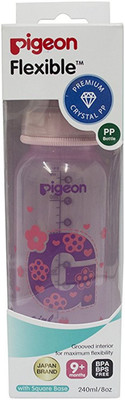 

Pigeon 240ml Peristaltic Clear Nursing Bottle - Girl (Pink) - 240 ml(Pink)