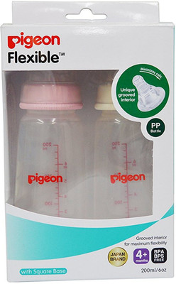 

Pigeon 200ml Peristaltic Nursing Bottle Twin Pack (Pink/White) - 200 ml(Pink, White)