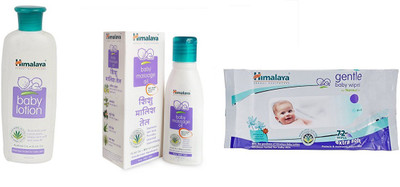 

Himalaya Baby Care Combo (Baby Lotion,Oil & 72 Wipes)(Multicolor)