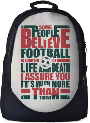 

The Souled Store. Football: More Than A Game Backpack 30 L Backpack(Black)