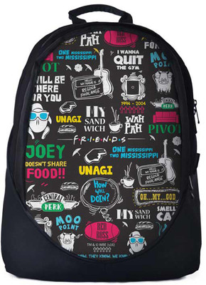 

The Souled Store. F.R.I.E.N.D.S: Doodle Backpack 30 L Backpack(Black)