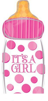 

Skywalk Solid it's A Girl Baby Bottle Super Shape Foil Balloon(1pcs-Pink) Balloon(Pink, Pack of 1)