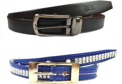 

Imex International Men & Women Casual Black, Blue Genuine Leather, Synthetic Belt