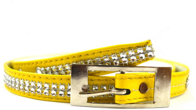 

Imex International Women Casual, Party Yellow Artificial Leather Belt