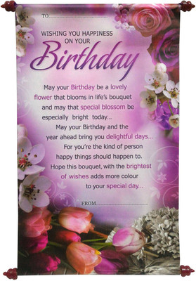 

Natali Traders Birthday Scroll Card Greeting Card(Multicolor, Pack of 1)