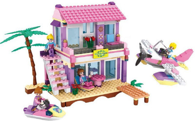 

PACIFIC TOYS PACIFIC TOYS Dream Girls Beach Villa Building Set - 423 Pieces (Multicolor)(Multicolor)