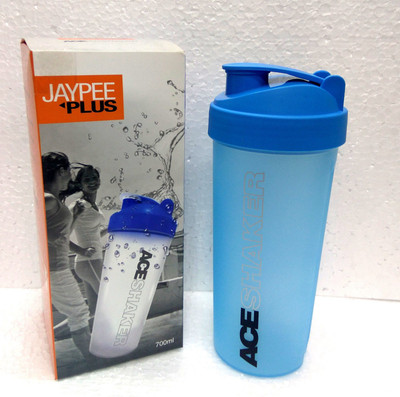 

jaycoknit JAYPEE PLUS Exclusive Ace Plastic Hygienic Protein Shaker(LATEST)| 700 ml 700 ml Shaker(Pack of 1, Blue), Black