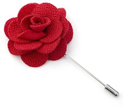 Verceys Red Flower Handmade Lapel Pin Brooch Brooch(Red)