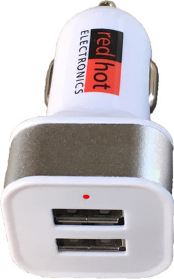 

Redhot Electronics 2.5 Amp Turbo Car Charger(Silver), Multicolor