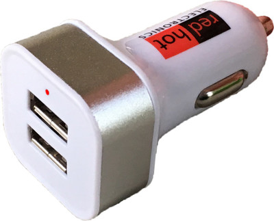 

Redhot Electronics 3.4 Amp Turbo Car Charger(Silver), Birch silver