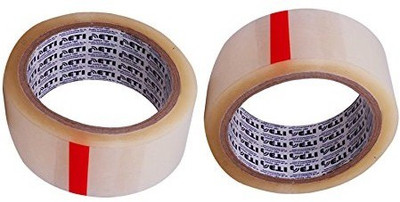 Hippo 2 inch or 50 mm x 65 metres Self Adhesive Transparent Packing Tape (Manual)(Set of 2, Transparent)