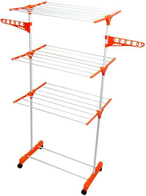 

Best 4U Carbon Steel Floor Cloth Dryer Stand(Orange)