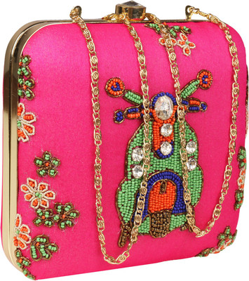 

CLUTCHKARTBAGS Party Pink, Black, Red, Gold Clutch, Black;gold;pink;red