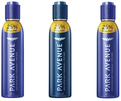 

Park Avenue Epic,Marcus Long Lasting Body Spray - For Men(450 ml, Pack of 3)