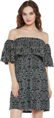Miss Chase Women Skater Multicolor Mini/Short Dress