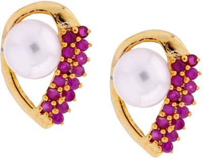 Sri Jagdamba Pearls Precious Pearl Alloy Stud Earring